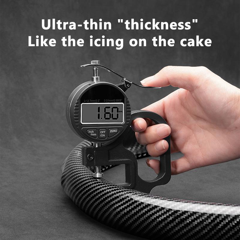 SEAMETAL Round Car Steering Wheel Cover Universal Anti-slip Glossy Gloss Carbon Fiber Texture for BMW Mercedes