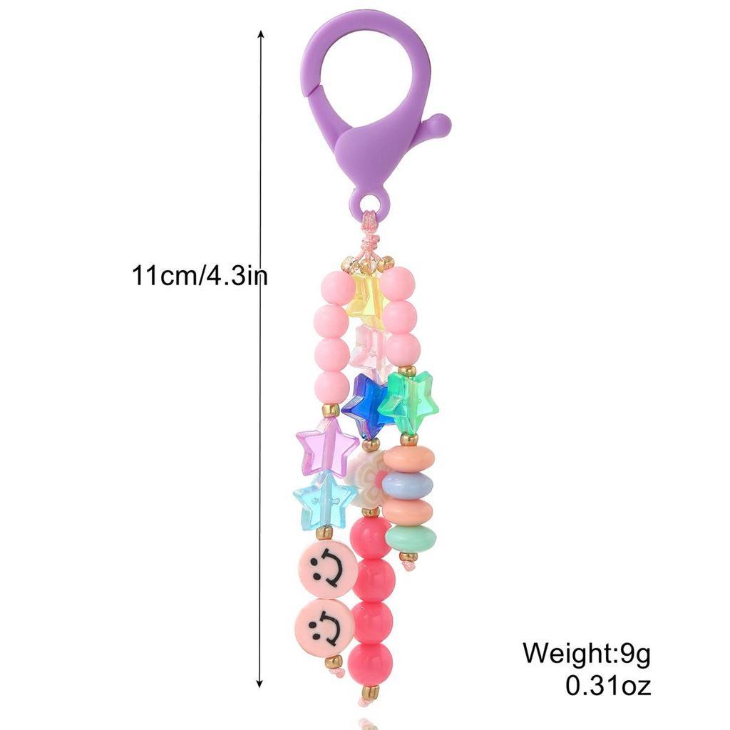 Smiley Face LOVE Letter Keychain Pendant - Cute Gift for Couples or Girlfriends, Perfect for School Bag Accessories