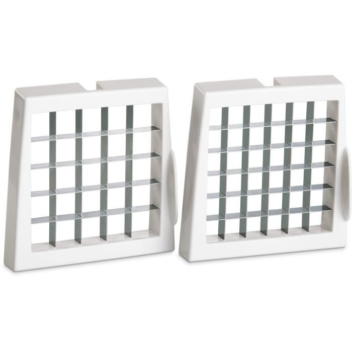 Leifheit 3206 French Fry Cutter, Non-Slip Vegetable Cutter for 10mm or 12mm Sticks, Ergonomic Handle, White