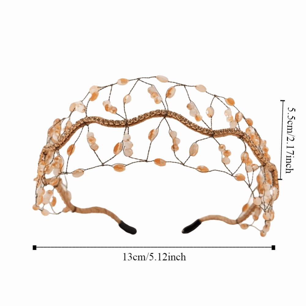 Handmade Sparkling Rhinestone Tiara Elegant Headbands Bride Hair Bands  Women