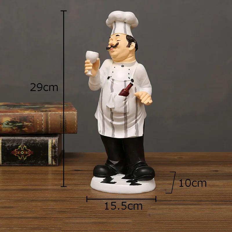 Bearded Chefs Creative Figures Statue Desk Decoration Professional Chef Character Resin Sculpture Ornaments Modern Home Decor