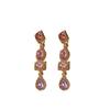 Silver Needle Diamond Elliptical Geometric Earrings Vintage Court Temperament Earrings Niche Premium Earrings