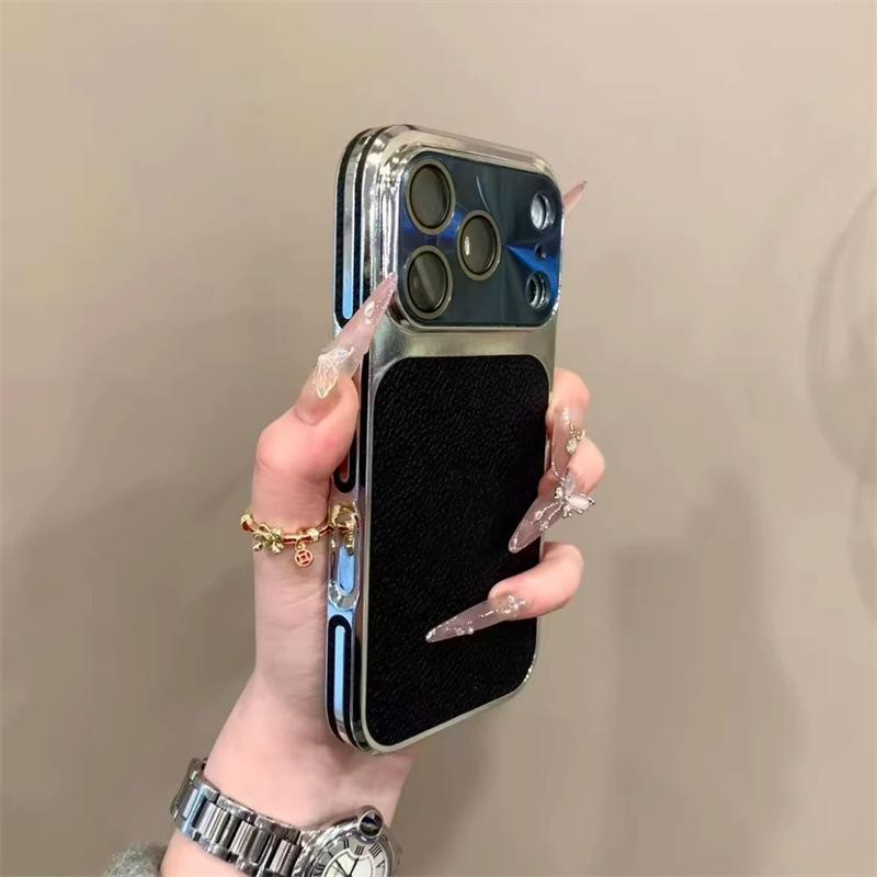 Aurora Lens Lychee Pattern Case for iPhone 17 Pro Max - Transforms Into Large Window, Apple 16 Protective Cover