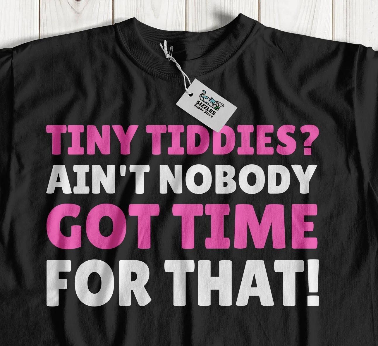 Tiny Tiddies! Unisex Funny Breast Reduction T-Shirt Mastectomy & Boob Job Tees XL