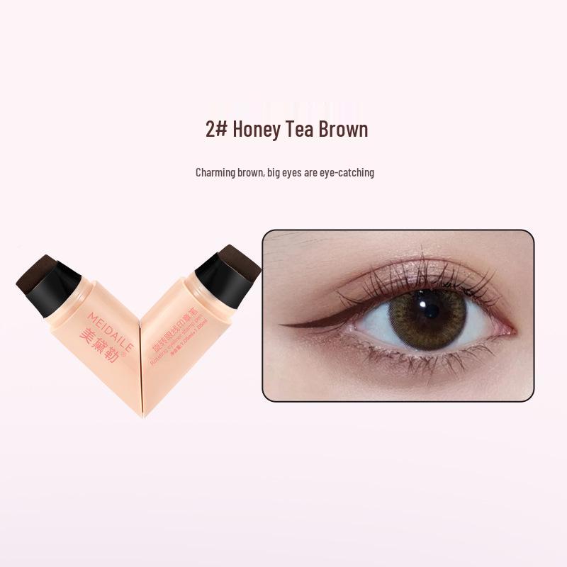 

Meidile Dual-Ended Rotating Eyeliner Stamp: Waterproof, Sweatproof, Smudge-Proof, Long-Lasting for Beginners.