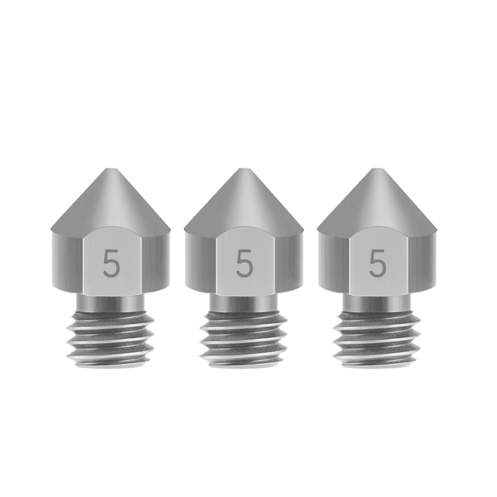 

Детали для 3D-принтера Aibecy, 3 шт., сопла из титанового сплава TC4, 0,20,30,40,5 мм, дополнительная резьба M6 MK8