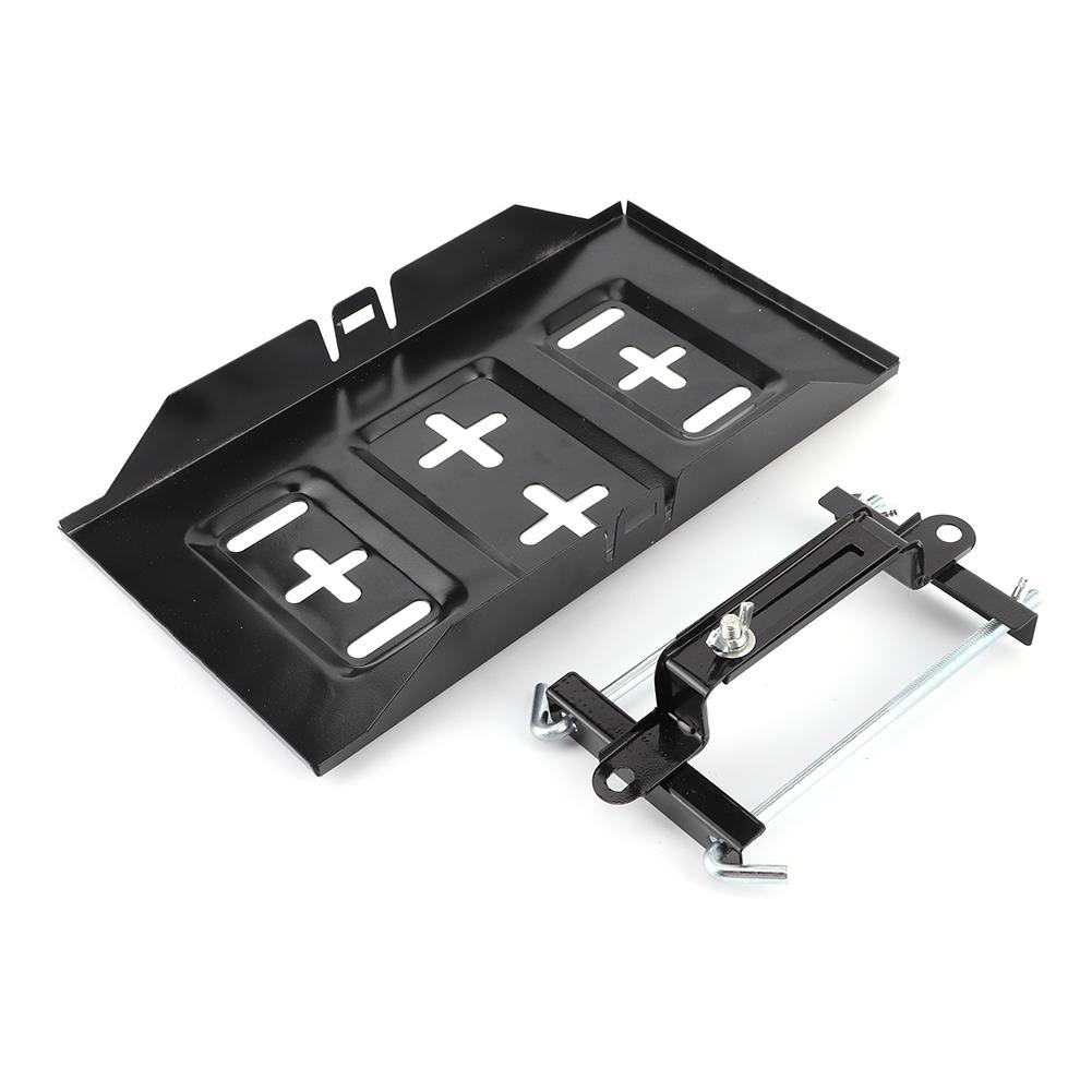 Battery Hold Bracket Battery Tray Bracket Storage Battery Holder Tray Mount Hold Down Clamp Bracket Kit Car Accessory
