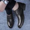 Men Top Layer Business Leather Shoes Brand Breathable Dress Casual Shoes Shock-Absorbing Footwear Plush and Warm Leather Shoes