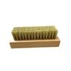 Small Square Beech Wood Pig Hair Shoe Brush for Hard Bristle Cleaning of Leather and Sports Shoes