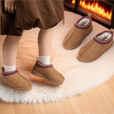 Herbst- und Winterplüsch Dicke Kinder-Schneestiefel Baby-Baumwollstiefel Jungen und Mädchen Dicke Kurze Stiefel