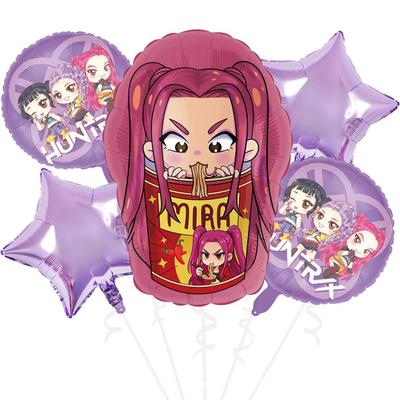 Neuer Stil Cartoon Dämonenjägerin Mädchen Aluminiumballons für Geburtstagsfeier Dekorationen
