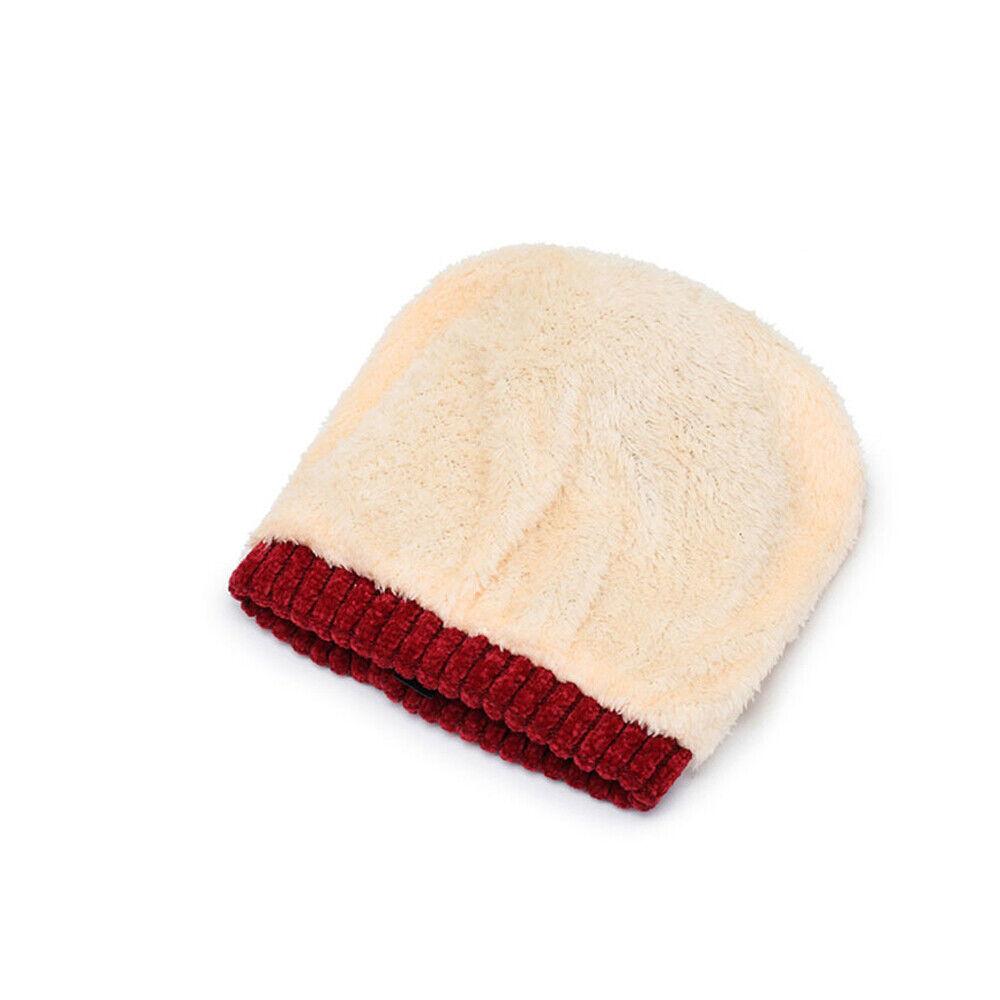 Knitted Bobble Hat Ladies Kids Beanie Warm Winter Pom-Pom Woolly Matching Cap