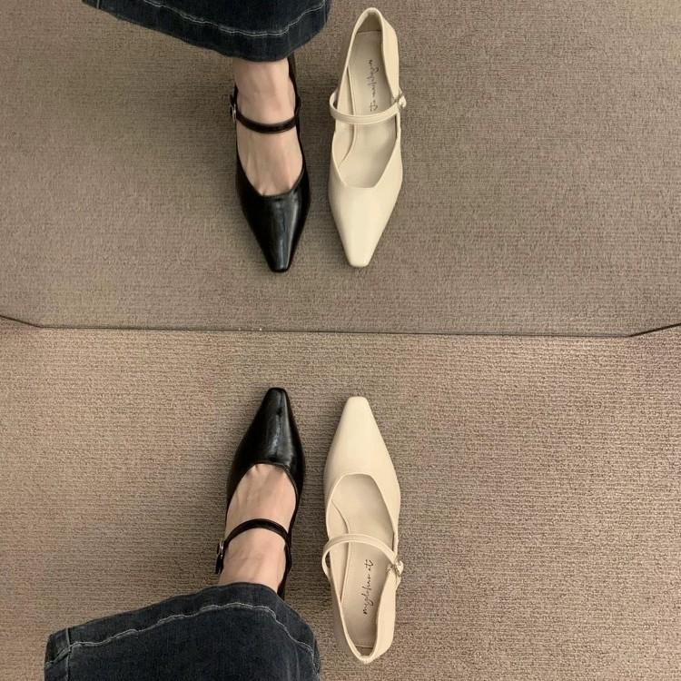 Mary Jane shoes pointed high heels, small temperament shows high elegance and fashion, shallow mouth stiletto