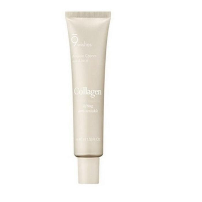 9WISHES Vegan Collagen Ampoule Eye & Face Cream 40ml x 1 Korean K-Beauty Skincare (39389917)