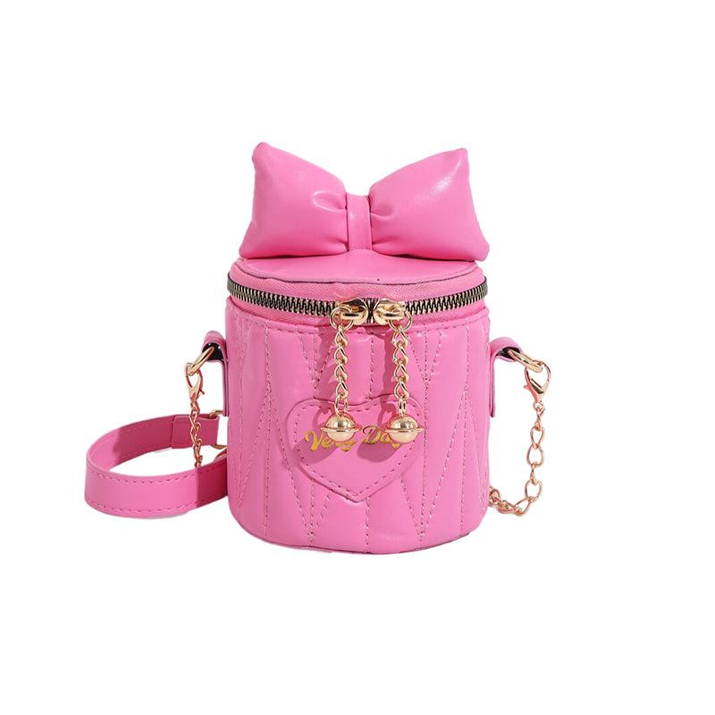 Cute Bowknot Quilted Bucket Bag 2026 New Fashion Chain Strap Crossbody Purse Korean Style Handbag for Women CLE
