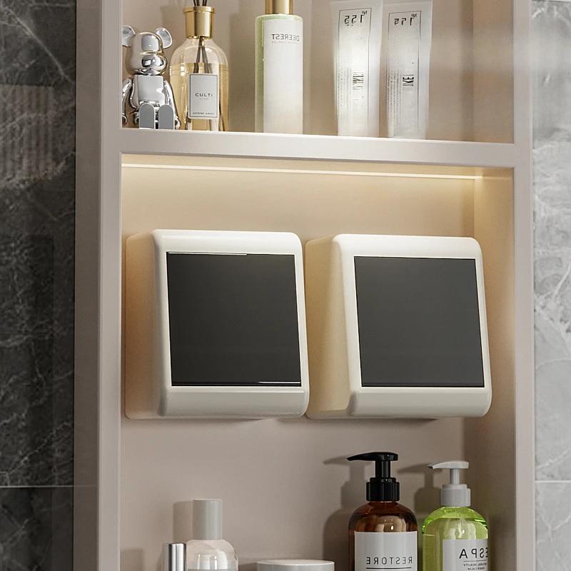 Press Toothpick Box Light Luxury Creative Toothpick Cylinder Wall Hanging Cotton Swab Box High-end Desktop Storage Box Floss Jar