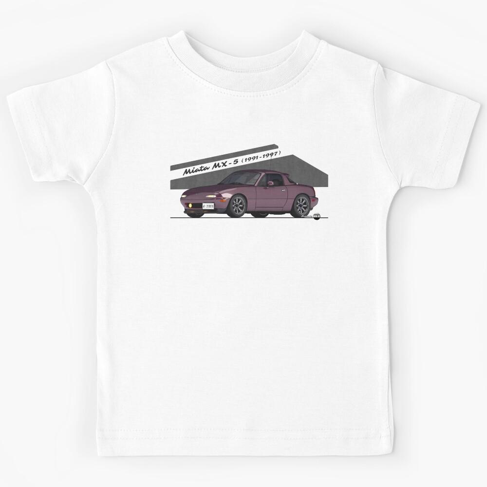 Miata - MX-5 NA 1991-1997 (Merlot Mica) - Small Car, Big Smile Kids T-Shirt 140