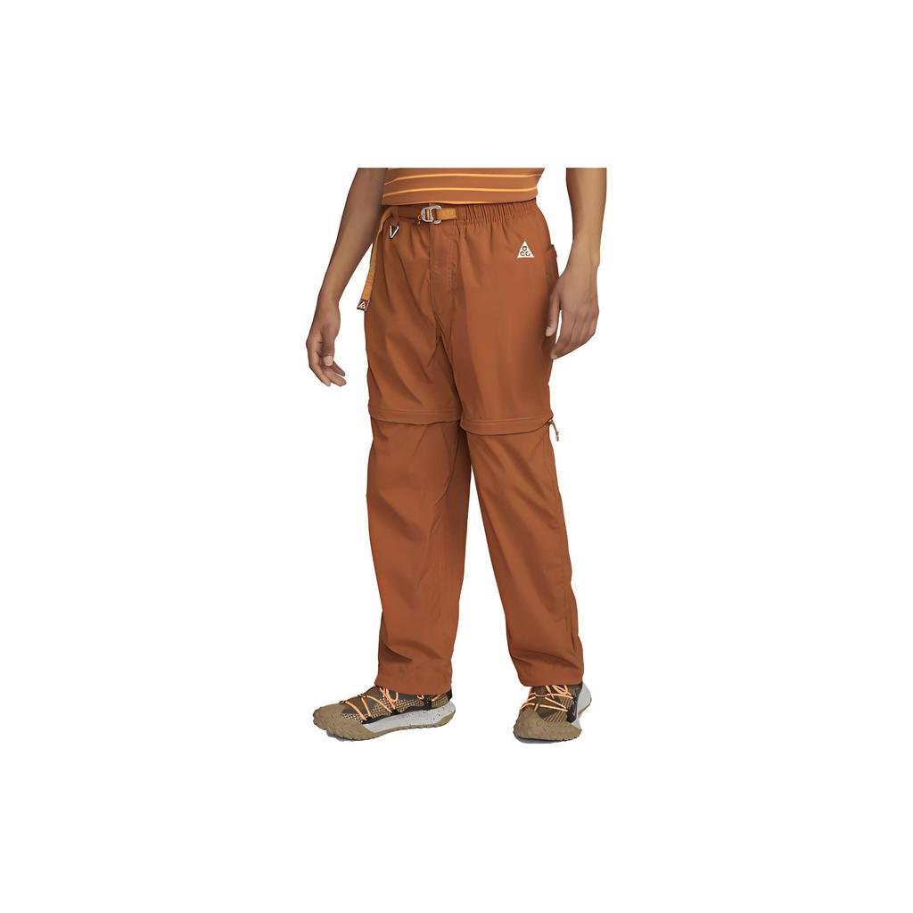 Nike ACG Solid Logo Detachable Leg Straight Casual Pants Men Bottoms Orange-Red DX6646-246