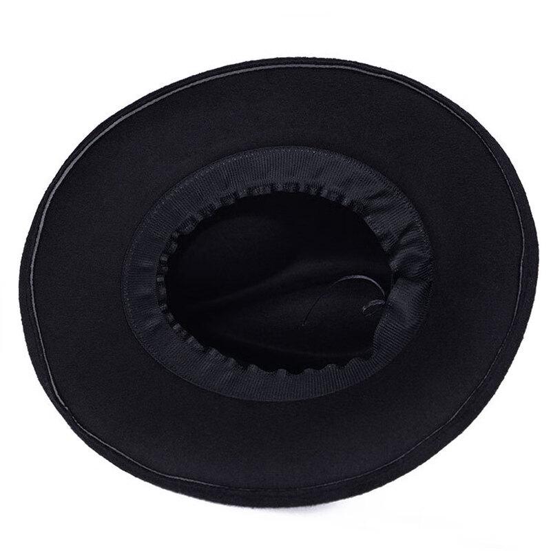ZHENYUEQI Unisex Autumn/Winter Wide-Brim Felt Fedora Hat