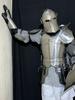Mittelalterliches Ritterkostüm Rüstungsset mit Barbuta-Helm Cosplay LARP Kostüm