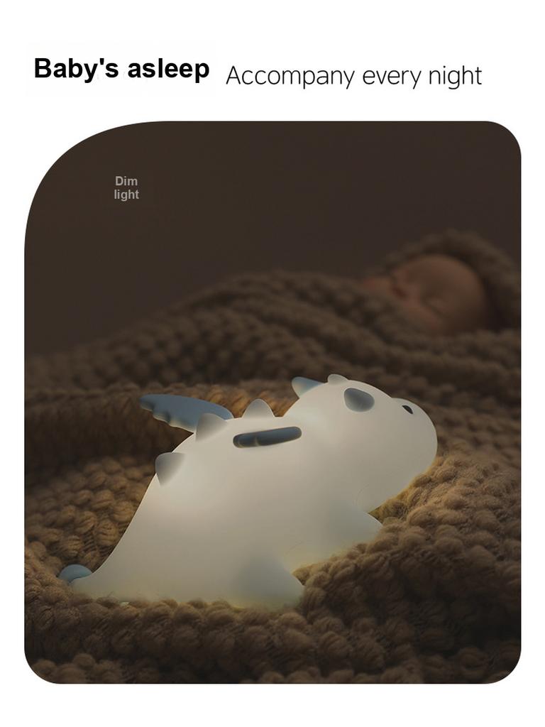 New Dinosaur Lamp Mini Dragon Night Light Magnetic USB Rechargeable Colorful Atmosphere Light Bedside Night Light