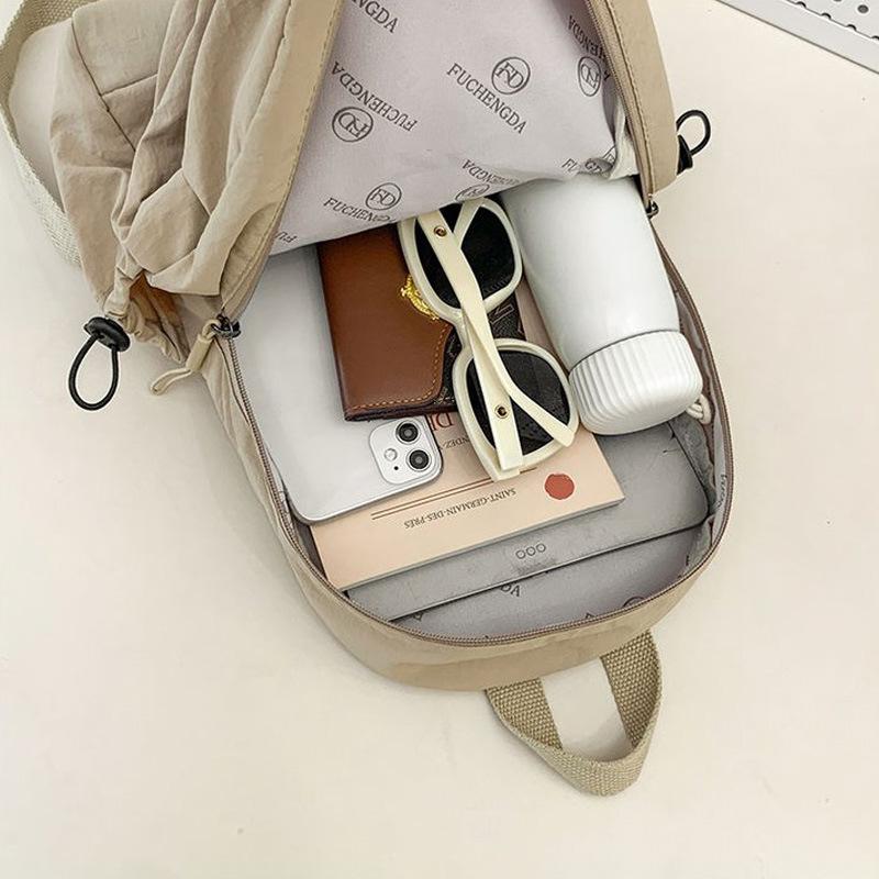 Schoolbag Backpack Versatile Outdoor Lightweight Travel Backpack Female Large Capacity Leisure Bag Class Commuter College Student School Bag Female
