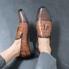 Size 38-47 Business Men Style Bullock Leather Shoes British Casual Comfortable Breathable Patchwork Fashionable Leather Shoes
