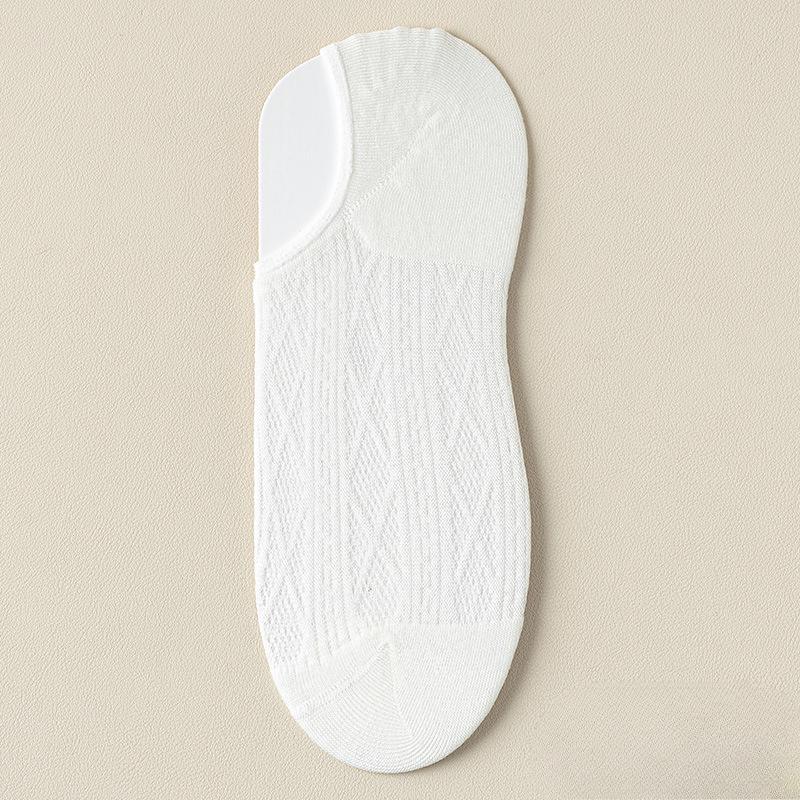 Women's Spring and Summer Thin Sweat Absorbing Breathable Mesh Boneless Invisible Socks
