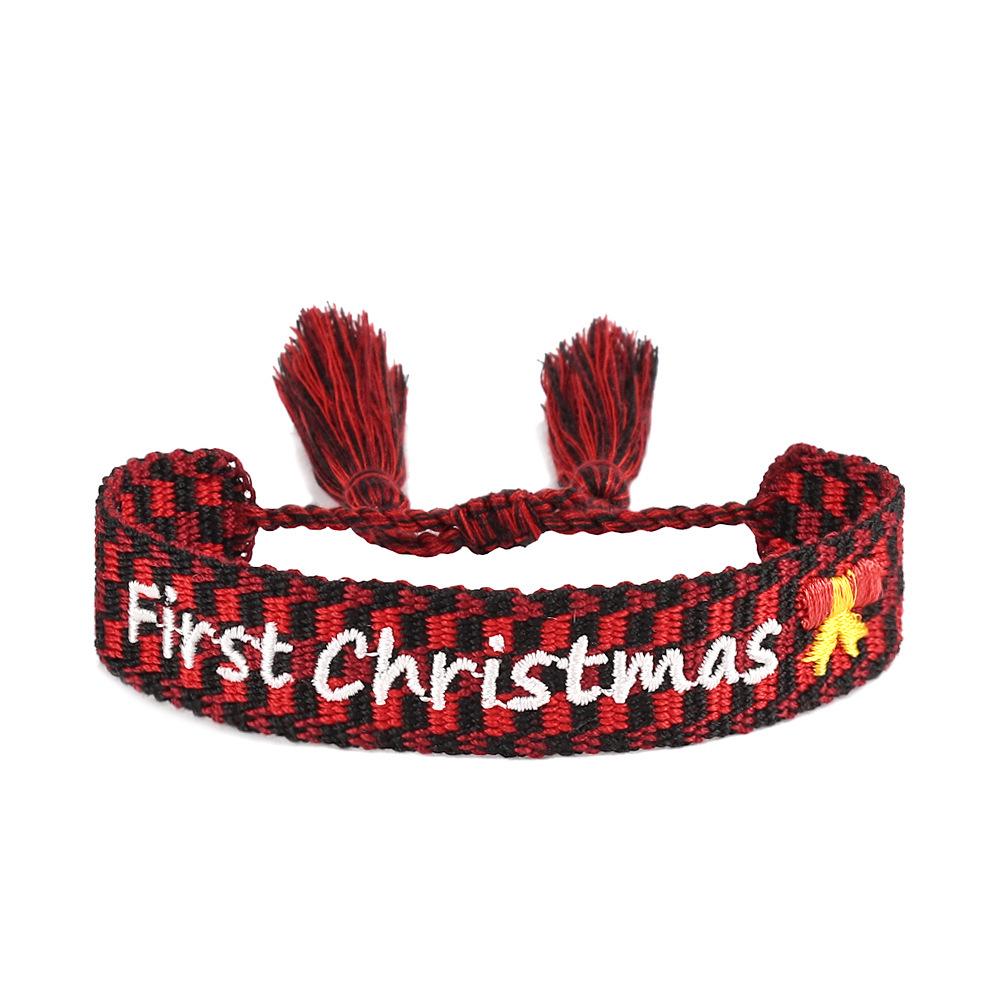 Christmas Tree Tassel Bracelet - Handwoven Creative Logo Design