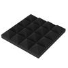 6pcs Pyramid Shape Sound Absorbing Cotton Foam Acoustic Panels Studio Soundproofing Foam(Black )