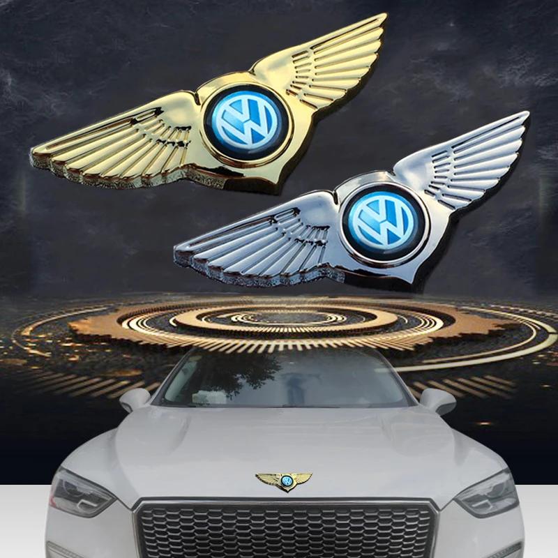 ear1 Car Body Styling Accessories Grille Emblem Metal Wing Sticker for Volkswagen VW Passat Polo Golf Jetta Beetle Tiguan Touran MK6