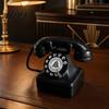 Study Room Decor Vintage Old Telephone Ornaments Mini Retro Desk Phone Classic Polished Phone Landline Resin Decorative Nostalgic Home Office
