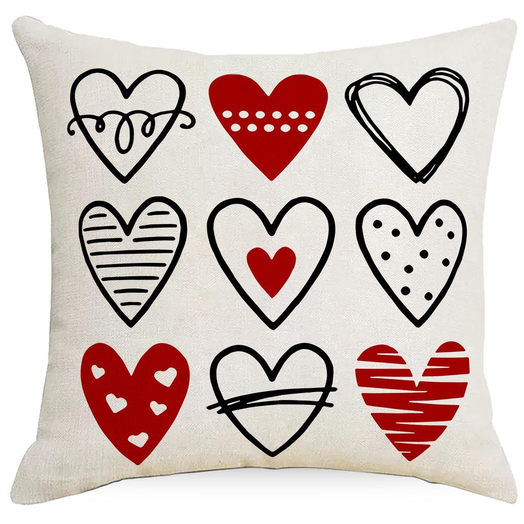 New Valentine's Day Pillow Case Red Love Home Sofa Pillow Office Cushion Case