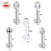 14Pcs Unisex Stainless Steel Anti-Allergic Lip Nose Nail Ear Stud Piercing Kit