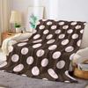 Mokka Stippen Flanellen Deken Warm Zacht Halloween Kerst Bank Warm Gezellig Decoratief Decor Cadeau voor Elk Seizoen