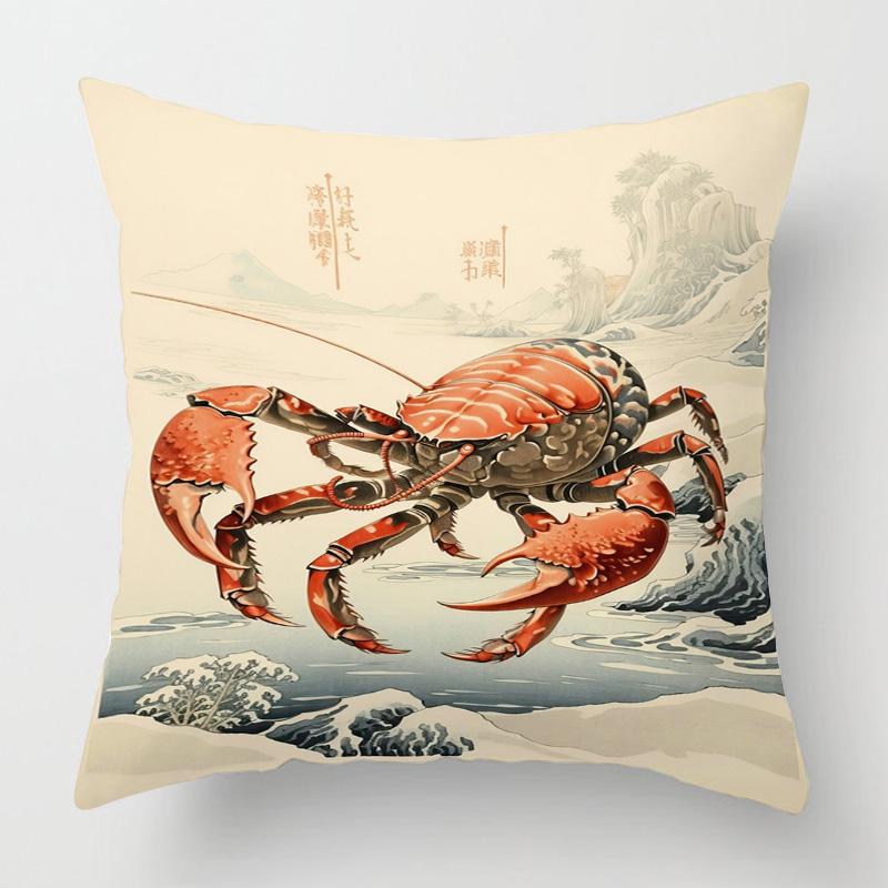 Marine Life Theme Pillow Case Home Living Room Sofa Decorative Cushion Cover 45X 5Cm 50X 50Cm Machine Washable Beach Style