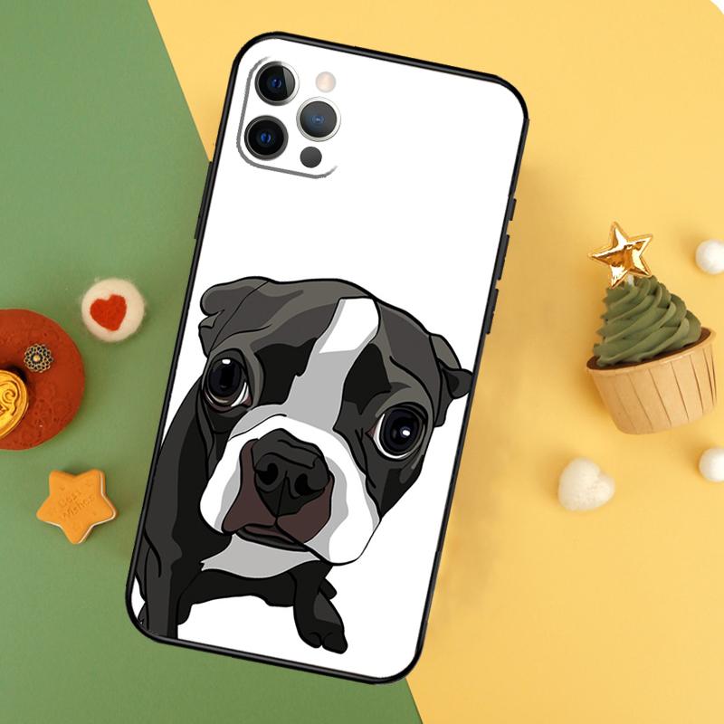 Boston Terrier Dog Phone Case For iPhone 17 17Air 16 15 14 13 11 12 Pro Max 12 13 Mini 16E Shockproof Cover
