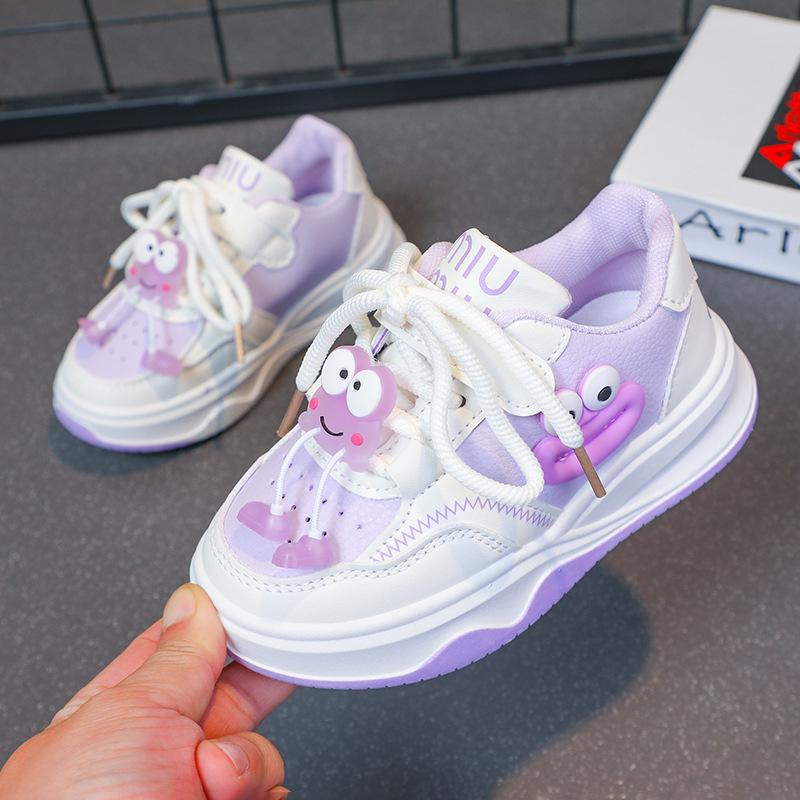 Children's board shoes cartoon girls' sports shoes 2025 spring and autumn new non-slip fashion soft sole Velcro classmate tide