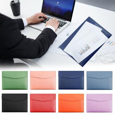 Bolsa de Documentos de Couro de Grande Capacidade Bolsa de Arquivos de Couro Pasta de Arquivos de Couro Mulheres Homens