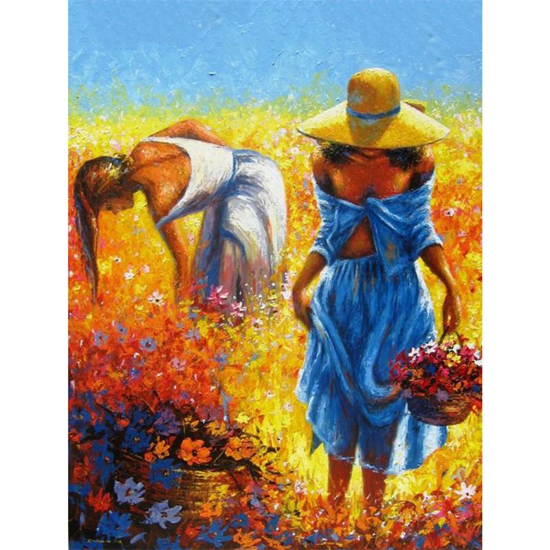 

DIY алмазная живопись девушка женщина 5D полная дрель Алмазная вышивка цветы вышивка крестом мозаика ремесла комплект домашний декор стены подарки Full Round 20x30CM