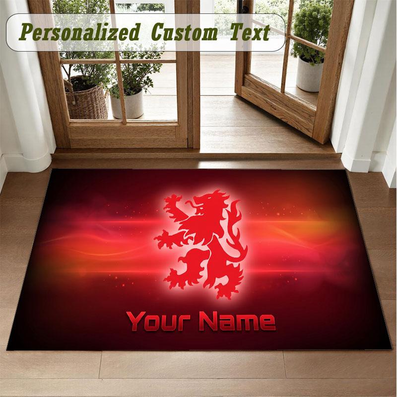 Crystal Velvet Square Rug Custom NameMiddlesbrough FC Pattern Non Slip Home Floor Decor Rug