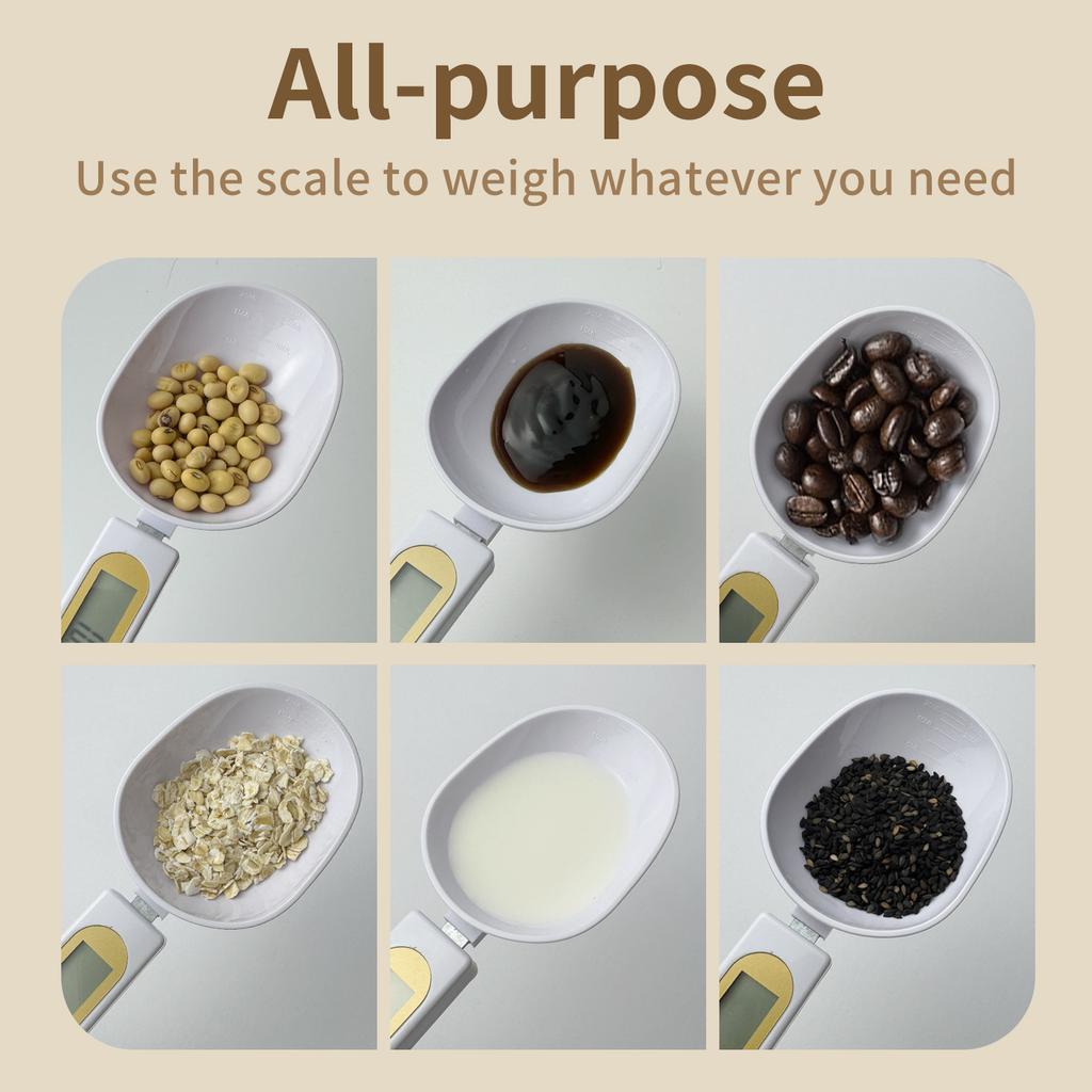 1pc Digital Measuring Spoon with LCD Display 0.1g 500g, Portable Kitchen Scale for Precise Baking, Cooking, Pet Food Tea, Includes Battery