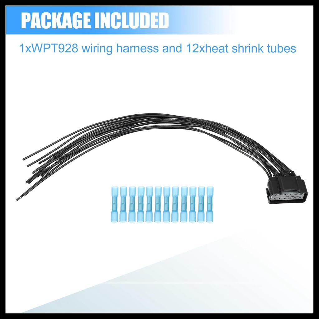 Heated Seat Wiring Connector Wire Harness Replacement WPT928 15326110 Heated/Cooled Seat Module Connector Wire Kit for Ford F-250 F-350 F-450 Super