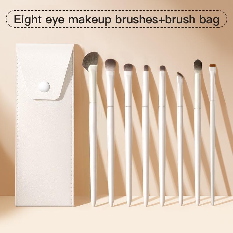 10-teiliges Cloud Porzellan Lidschatten- & Concealer-Pinselset mit weichen Borsten