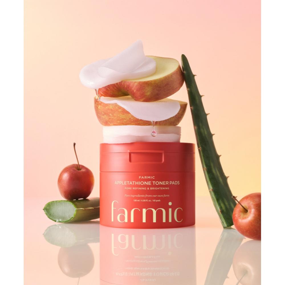 Farmic [set Of 3] Apple Tachion Toner Pad 180ml 60 Sheets