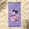 Cute Cartoon Kitten Printed Microfiber Beach Towel Quick Dry Soft Bath Towel For Kids Seaside Swimming