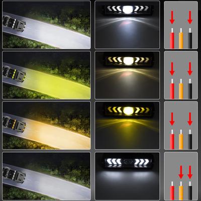2Pcs 6 Inch LED Work Light Bar Driving Fog Light Waterproof DRL LED Work Lamp Replacement for Jeep