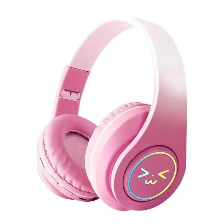 B39 Gradient Color Over-Ear Luminous Bluetooth Gaming Headset with Heavy Bass.