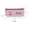 Flamingo Double Zipper Pencil Case - Large Capacity Stationery Box with Cute Pattern