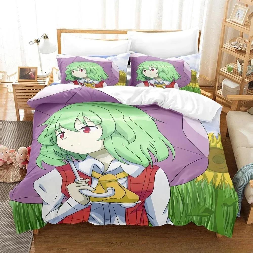 

3D Принт Аниме Каваи Девочки Юука Казами Постельный Комплект Односпальный Полуторный Двуспальный Кинг Сайз Комплект для Кровати Взрослый Детский Спальня Комплекты Пододеяльников EU Single 135x200cm